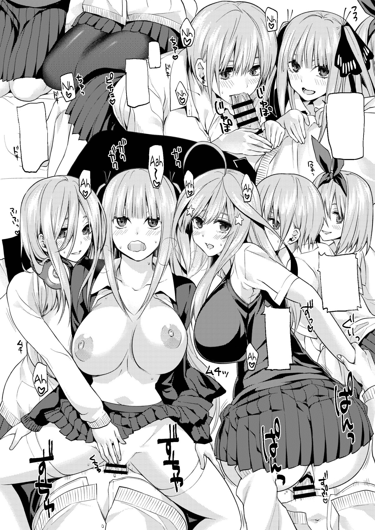 Hentai Manga Comic-The Quintenssential Quintuplets Harem Compilation-Read-8